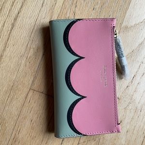 Kate Spade Intarsia Scallop Small  Bifold Wallet